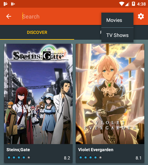 Popular Movies search filters